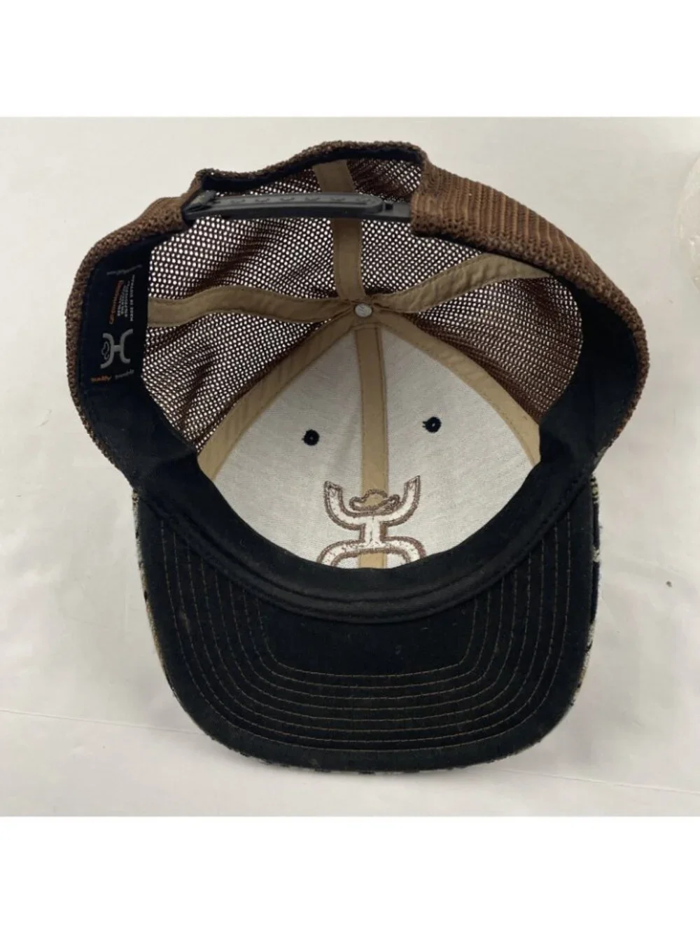 Hooey Trucker Hat Snapback Mesh Back  Aztec Bill Western Cowboy Logo Cap
